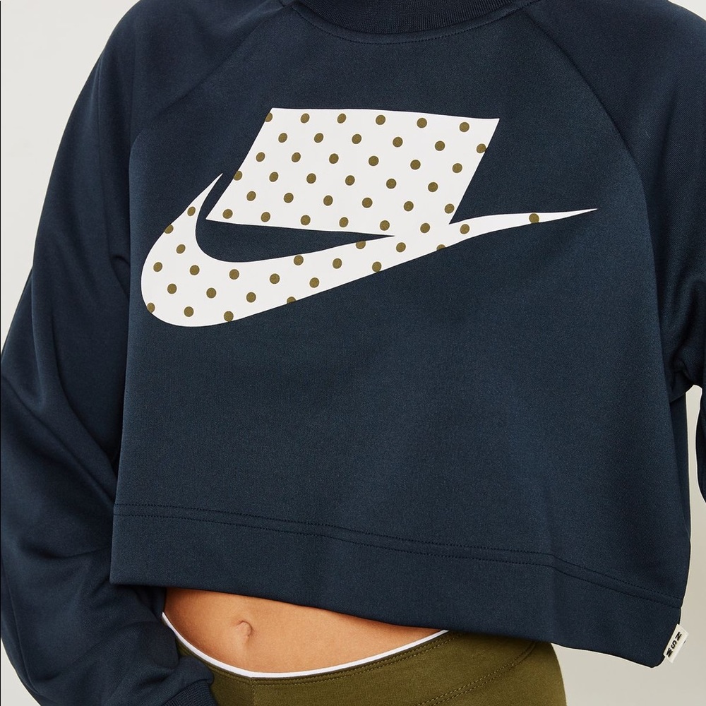 Nike women’s crop sweatshirt blue (grey dots)